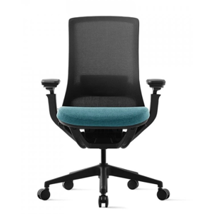 Kancelářská ergonomická židle ROLY BLACK - síťovina, více barev Světle modrá