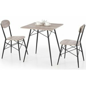 Jídelní set KABIR 1+2 – dub san remo, černá