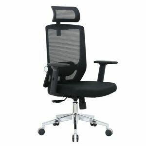 Kancelářská ergonomická židle FORLI — černá, nosnost 150 kg - Srovnávač cen