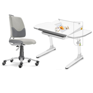 Dětský set Actikid A3 W58 - šedý, set židle + stůl