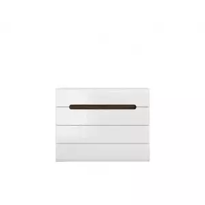 BRW Komoda Azteca Trio KOM4S/8/11 Bílý/bílý vysoký lesk