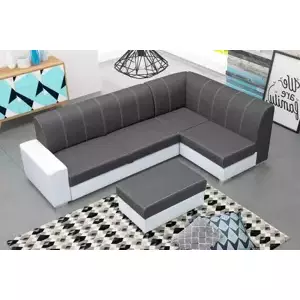 Falco Sedací souprava Rest tm.šedá/bílá - PRAVÁ