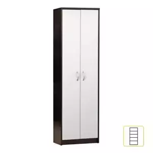Tempo Kondela Policová skříň, wenge/bílá MECKI