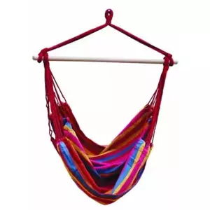 Dimenza Zahradní látková houpačka BRASIL - červená s pruhy