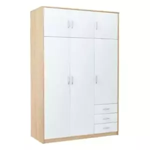 Casarredo Šatní skříň VIKA 6D3SZ dub sonoma/bílá