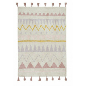 Lorena Canals Bio koberec kusový, ručně tkaný Aztecaal-Vintage Nude žlutá, šedá, růžová 140x200 cm