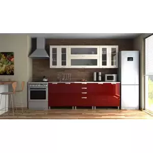 Falco Kuchyňská linka Eginger 220 - bordo+jasmín lesk/KRF