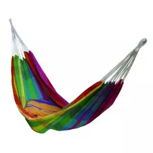 Dimenza Zahradní látková houpací síť - duhová