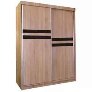 Falco Skříň Astra 2D sonoma-černé sklo