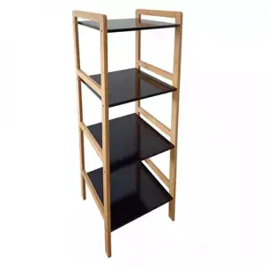 Tempo Kondela Regál NAOKO, přírodní / černá