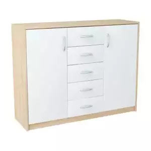 Casarredo Komoda AGNES/HIT 2D5S dub sonoma/bílá