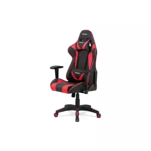 Autronic Kancelářská židle KA-F03 BK - černá koženka / černá látka