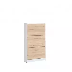BRW Nepo Plus Botník SFB3K Bílá/dub sonoma