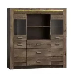 Casarredo Vitrínová komoda INDIANAPOLIS I-22 jasan tmavý