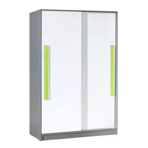 Casarredo Šatní skříň s posuv. dveřmi GYT 13 antracit/bílá/zelená