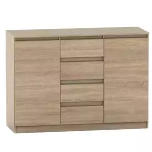 Tempo Kondela 2 dveřová komoda se 4 šuplíky HANY NEW 010 - dub sonoma