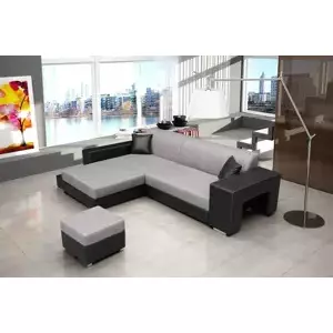 Falco Sedací souprava Oskar L sv.šedá/černá - LEVÁ