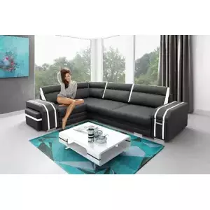 Falco Sedací souprava Avanti L černá/EKO bílá