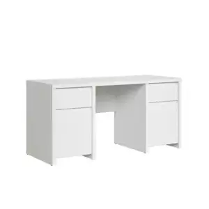 BRW Psací stůl Kaspian BIU2D2S/160, bílá/bílý mat