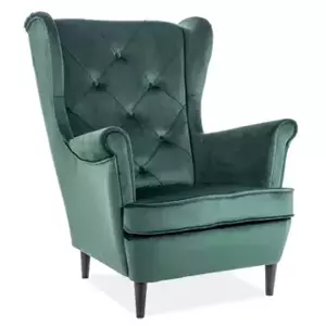 Casarredo Čalouněné křeslo LADY velvet zelená/wenge
