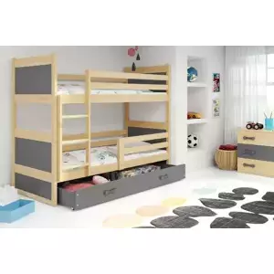 Falco Patrová postel Riky borovice/grafit