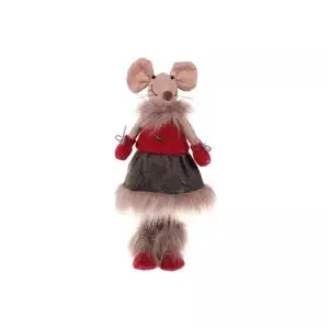 Autronic Myška v sukni, stojící, textilní dekorace ZM1345