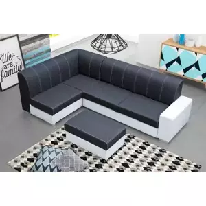 Falco Sedací souprava Rest černá/bílá - LEVÁ