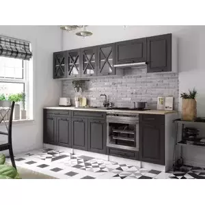 Falco Kuchyňská Linka Gréta 260 tmavě šedá MAT