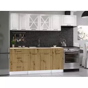 Falco Kuchyňská Linka Magda 240/180 bílá/artisan MAT