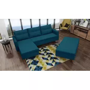 Falco Sedací souprava s taburetem Areon L modrá