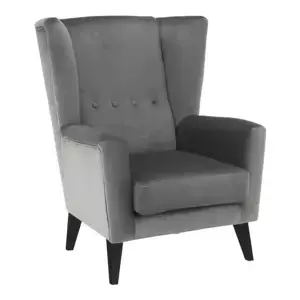 Tempo Kondela Křeslo-ušák Rodeza - světle šedá / černá