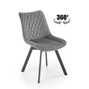 Halmar Otočná jídelní židle K520 - šedá