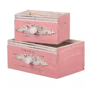 Autronic Obal dřevěný AB2162-PINK - sada 2ks