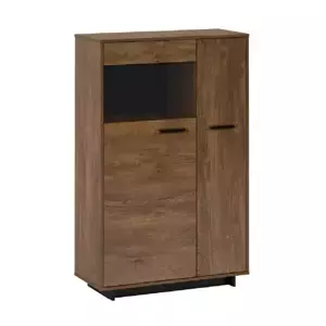 Tempo Kondela Komoda/vitrína DELIS C1, levá - dub bolzano / černá