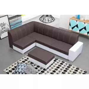 Falco Sedací souprava Rest tm.hnědá/bílá - LEVÁ