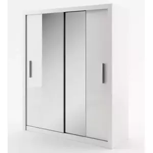 Casarredo Šatní skříň IDEA 03 bílá zrcadlo 180 cm