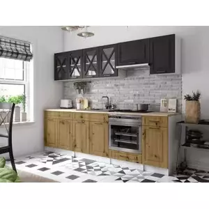Falco Kuchyňská linka Gréta 260 grafit/artisan MAT