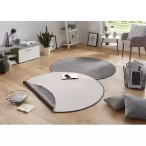 Hanse Home Kusový koberec Twin-Wendeteppiche 103097 kruh šedá, béžová 200x200 (průměr) kruh