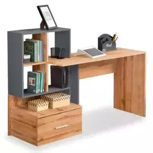 Halmar Psací stůl GROSSO dub wotan/antracit