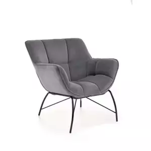 Halmar Křeslo BELTON - šedé