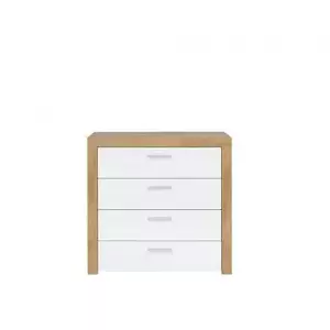 BRW Komoda Balder KOM4S - Dub riviéra/bílý lesk