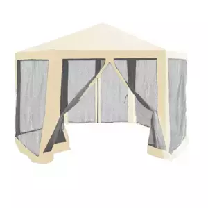 Tempo Kondela Stanový altán do zahrady RINGE TYP 2 3,9x2,5x3,9m - béžová / černá