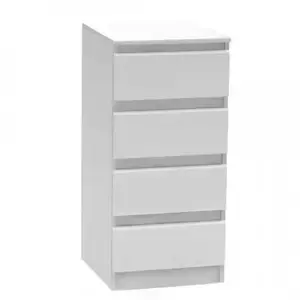 Tempo Kondela 4 šuplíková komoda HANY NEW 009 - bílá