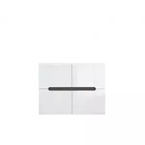 BRW Komoda Azteca Trio SFK4D/8/11, bílá/bílý lesk