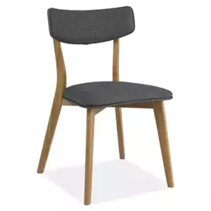 Casarredo Jídelní čalouněná židle KARL šedá/dub