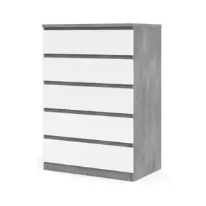 Falco Komoda Simplicity 231 beton/bílý lesk