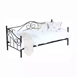 Tempo Kondela Kovová postel DAINA 90x200 - černá