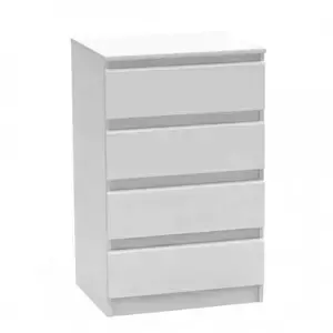 Tempo Kondela 4 šuplíková komoda HANY NEW 014 - bílá