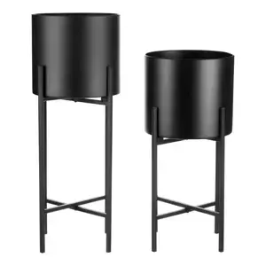 Autronic Set 2 kovových stojanů na květiny FA5009