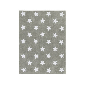 Lorena Canals Bio koberec kusový, ručně tkaný Stars bílá, šedá 120x160 cm